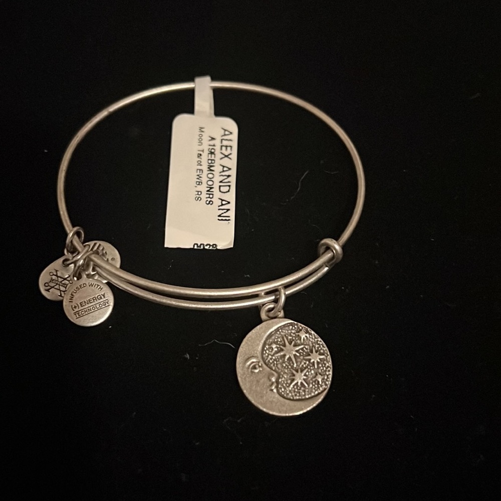 ALEX AND ANI Moon+Star Charm Bangle